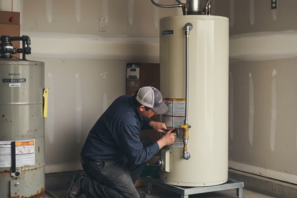 Water heater and shutoff valve replacement in Wellington